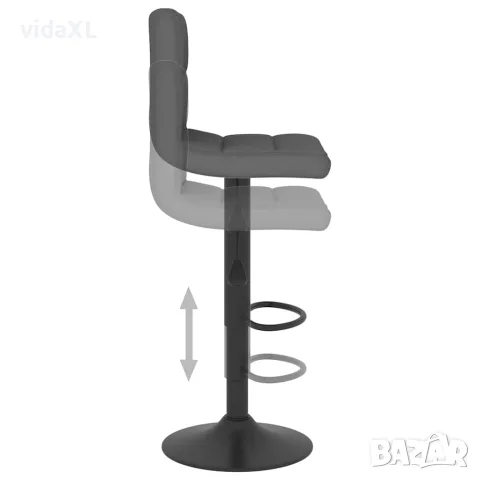 vidaXL Бар табуретки, 2 бр, тъмносиви, текстил, снимка 8 - Столове - 56147018