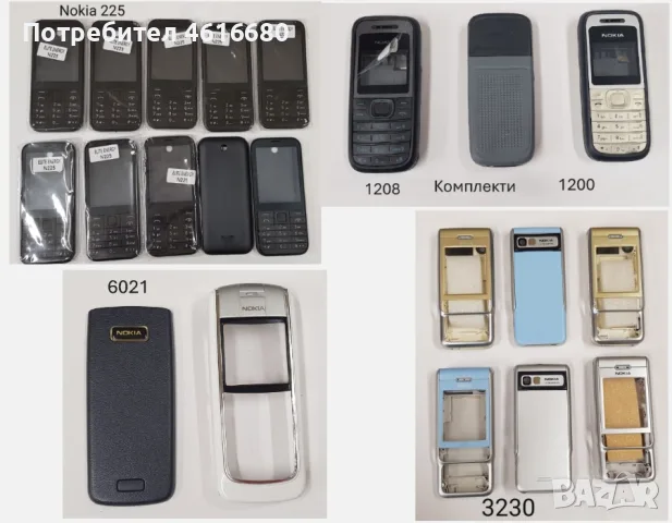 Панели за Nokia 225,1200,1202,1208,6021,3230,6030,6111,6220,6300,6280,6670,6680,7210,7260,8310,3650