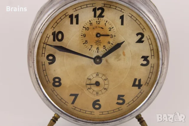 JUNGHANS Немски Будилник Работещ 1930's, снимка 4 - Антикварни и старинни предмети - 56603828