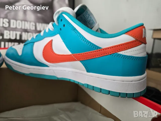 Маратонки Nike Dunk Low Retro White/Cosmic Clay-Dusty Cactus, снимка 8 - Маратонки - 56566049