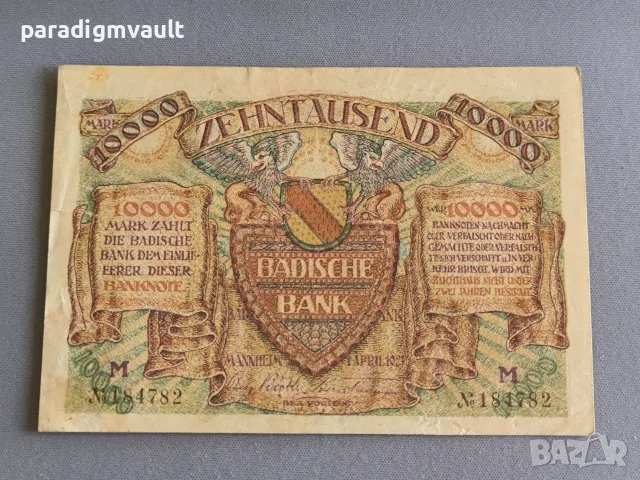 Банкнота - Германия - 10 000 марки (Баден) | 1923г.