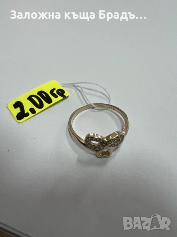 Дамски златен пръстен 2,00гр, снимка 3 - Пръстени - 56733839
