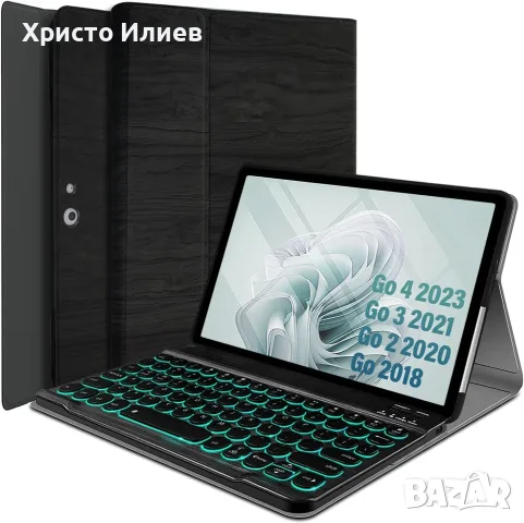 Кожен Калъф с Bluetooth клавиатура за таблет Microsoft Surface Go 4 Go 3 Go 2 Go