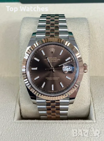 Rolex Datejust 41mm Two Tone Rose Gold Chocolate Automatic Мъжки / Унисекс Различни Варианти