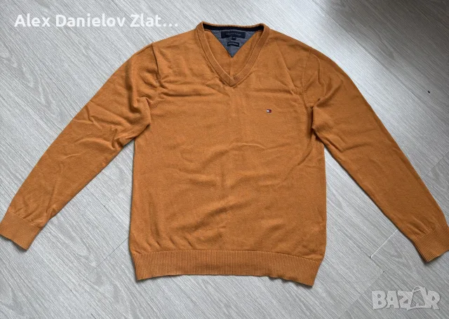 Tommy Hilfiger Мъжки Пуловер от Памук и Кашмир (Cotton Cashmere) | Размер M