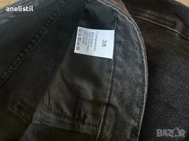 👖 Дънки в графитеносиво – размер 38, снимка 2 - Дънки - 56645165