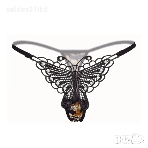 Леопардовите прашки с дантелена пеперуда - Leopard butterfly, снимка 2 - Бельо - 33305375