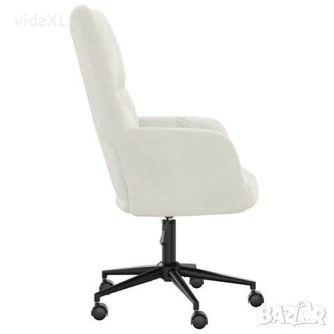 vidaXL Релакс стол, кремавобял, кадифе, снимка 5 - Дивани и мека мебел - 56146883