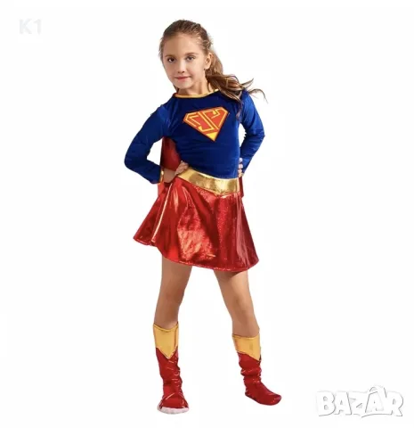 Детски карнавален костюм на Супергърл за момиче Supergirl 
