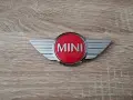 MINI Cooper емблема стар стил сребристо с червено, снимка 3