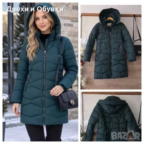 Дълго зимно яке с качулка
