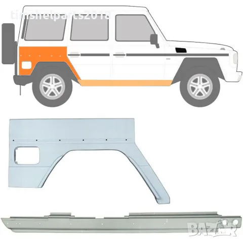Комплект ремонтни панели за праг и задно крило, дясна, 5 врати – вариант 2 G-Class W460/W461/W463