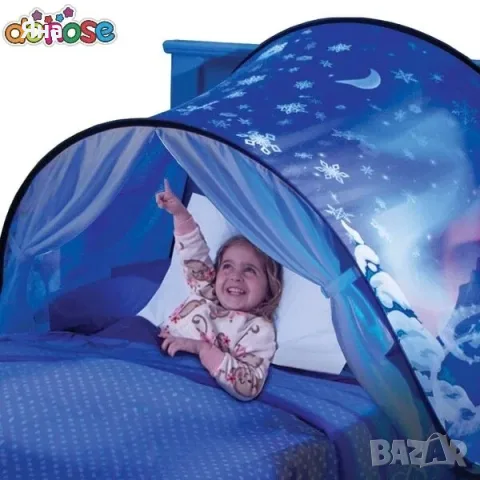 Светеща Детска палатка за легло с дистанционно, за игра, Dream Tents