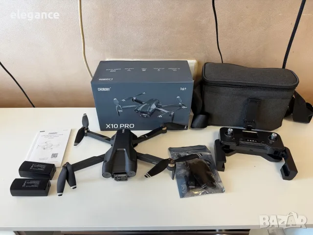 CHUBORY X10 PRO – GPS дрон с 4K камера, Brushless мотори, 3 батерии