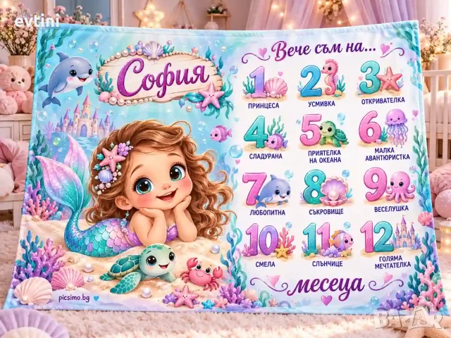 Платно за снимане на бебе месечинка "Русалка"