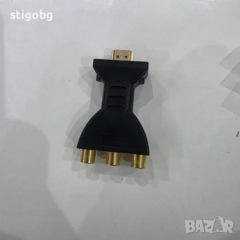 Нов компактен преходник HDMI (мъжко) към 3 RCA чинча (женско) AV