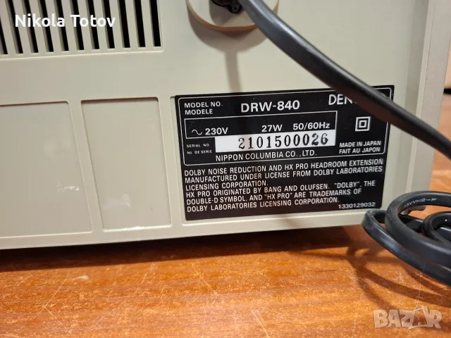 Продава се двукасетен дек Denon DRW-840. , снимка 8 - Декове - 56584079