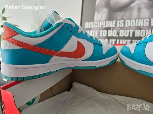 Маратонки Nike Dunk Low Retro White/Cosmic Clay-Dusty Cactus, снимка 4 - Маратонки - 56566049