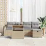 vidaXL Градински Софа Комплект 6 бр. полиратан, снимка 3