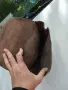 Стара кожена чанта планшет с кръст, снимка 5