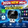 Безжичен CarPlay / Apple Android Auto адаптер 2 в 1 – Wireless Mini 2026, снимка 1