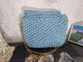 Плетена дамска чанта през рамо , снимка 3