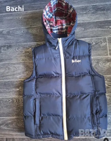 Мъжки Елек Грейка с Качулка Lee Cooper Hooded Puffer Gilet Mens Размер S