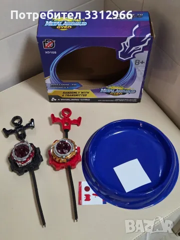 Детска играчка Metal Assembled Gyro / Beyblade (модел XD168), който включва бойна арена, 
