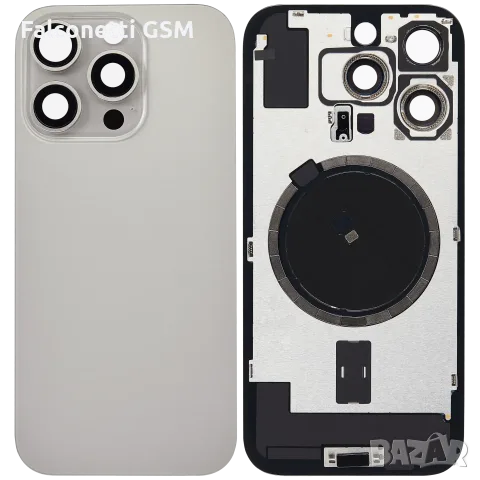Заден капак за iPhone 16 Pro – Оборудван AAA+ – Натурален титан