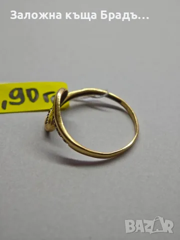 Дамски златен пръстен 1,90гр , снимка 3 - Пръстени - 56597055
