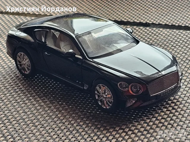 Bentley Continental GT, метална количка в мащаб 1:24