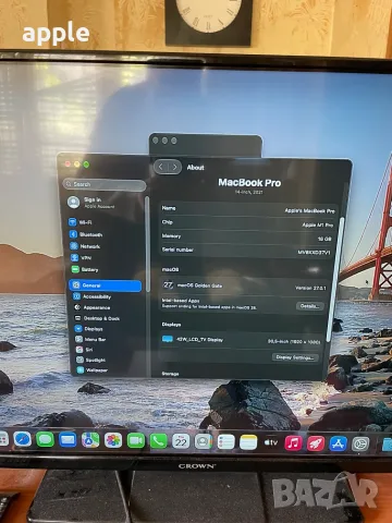 14" M1 MacBook Pro A2442(2021)-Space Gray, снимка 7 - Лаптопи за работа - 56717700