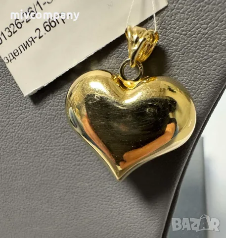Златна висулка(сърце) 2.66гр., снимка 3 - Колиета, медальони, синджири - 56581062