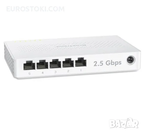 BrosTrend 5-портов 2.5GB комутатор, неуправляем Ethernet комутатор за игрова конзола, компютър, NAS 