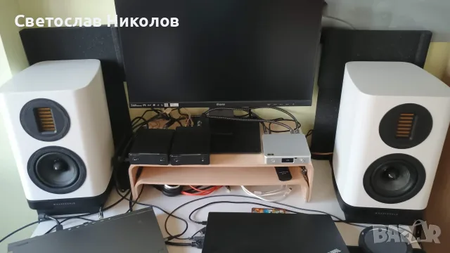 Wharfedale EVO 5.1 Hi-Fi аудиофилски тонколони AMT Tweeter Kevlar стерео букшелф домашно кино бели