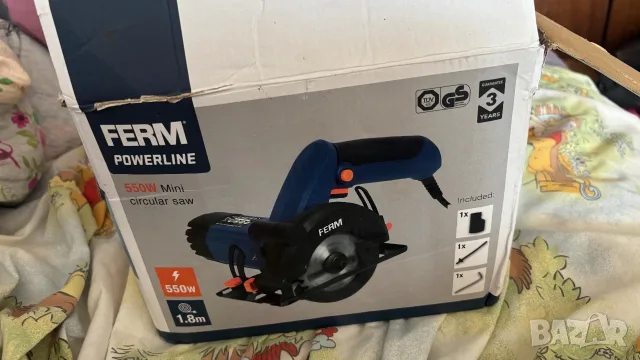 Mini sierra circular FERM 550W, снимка 2 - Триони и циркуляри - 56635622