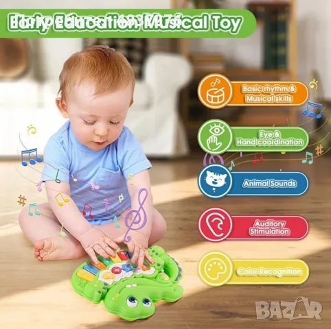 Музикална йоника Крокодилче, снимка 6 - Музикални играчки - 56619629