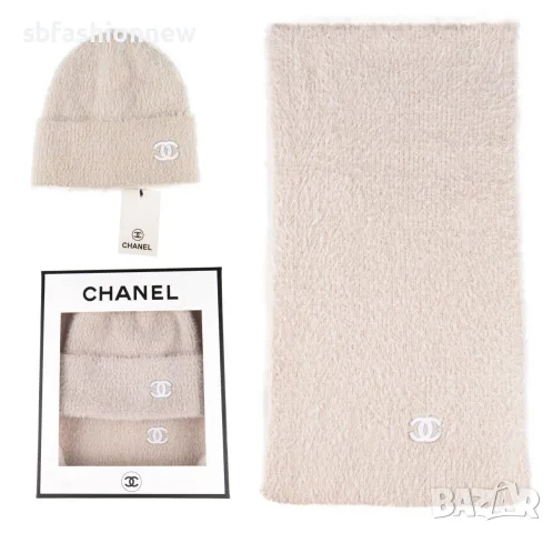 Chanel 💎 Loewe 💎 Moncler комплект шапка и шал