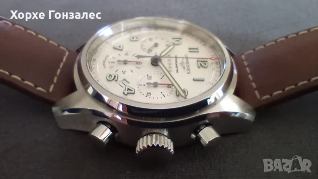 Longines Spirit Chronograph, 42мм, снимка 5 - Мъжки - 56718552