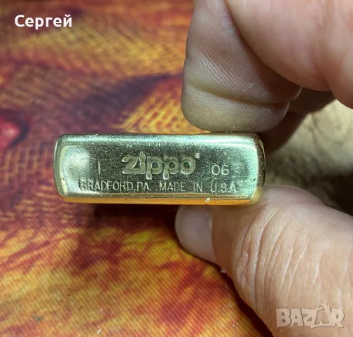Запалка месингова Zippo solid brass 09/2006, снимка 2 - Запалки - 56679752