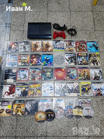 комплект конзола PS3 с 45 игри 