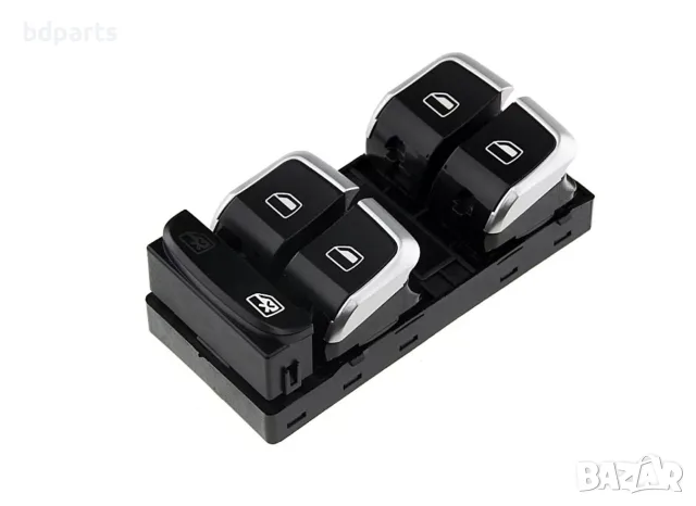 Бутон ключ за ел.стъкла, Audi, A4 B8, A5, Q5 8R, Хром, 10 ПИН