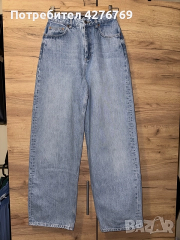 ASOS светло сини дънки (широки), снимка 3 - Дънки - 56682770