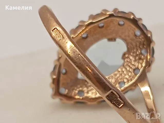 Руско злато. Пръстен , снимка 12 - Пръстени - 56564581