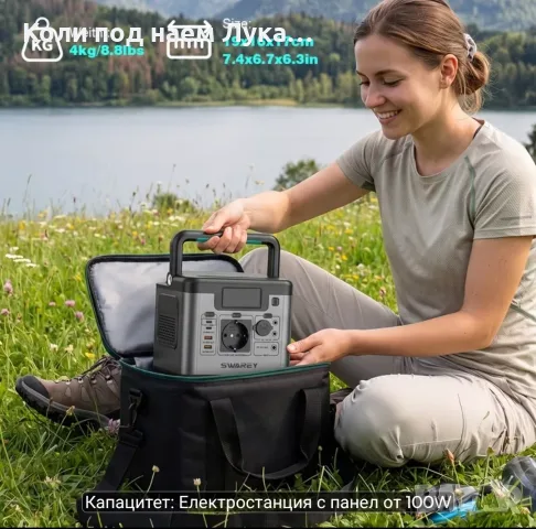 Станция за ток и соларен панел , снимка 3 - Къмпинг осветление - 56553421