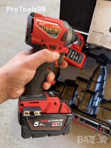 Milwaukee M18 FID2 2x5Ah, снимка 5 - Винтоверти - 56636503