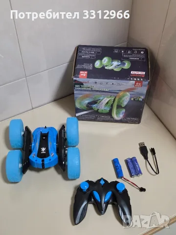 Нова Каскадьорска Кола с Дистанционно Управление Rodzon RC Stunt Car (Светеща, 360°)