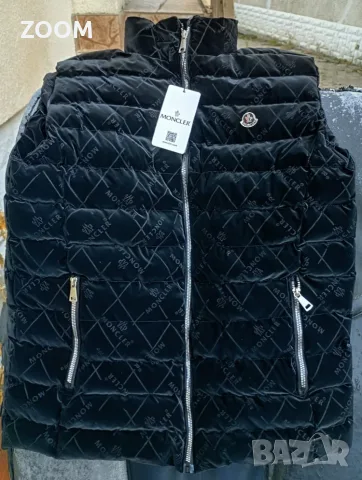 Унисекс елек, грейка Moncler, Водоустойчива черна грейка