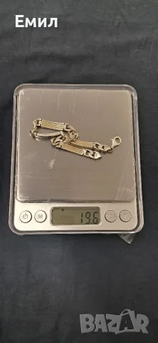 Сребърни мъжка гривна и синджир , снимка 6 - Бижутерийни комплекти - 56681449