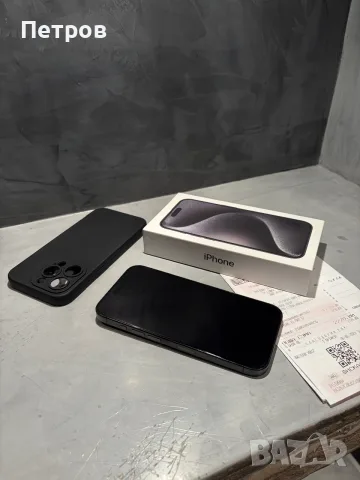 КАТО НОВ Iphone 15 Pro Black + подарък, снимка 5 - Apple iPhone - 56622359